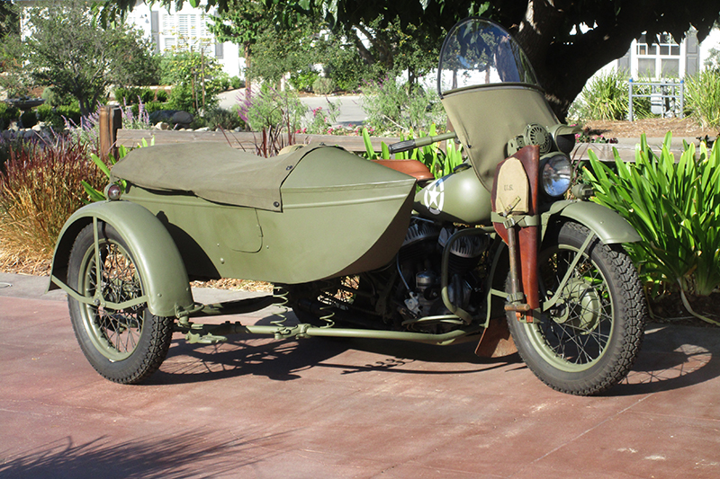 1942 Harley Davidson WLA with sidecar US Army World War II Motorcycle